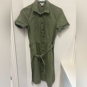 J. Crew Green Dress with Elegant Design